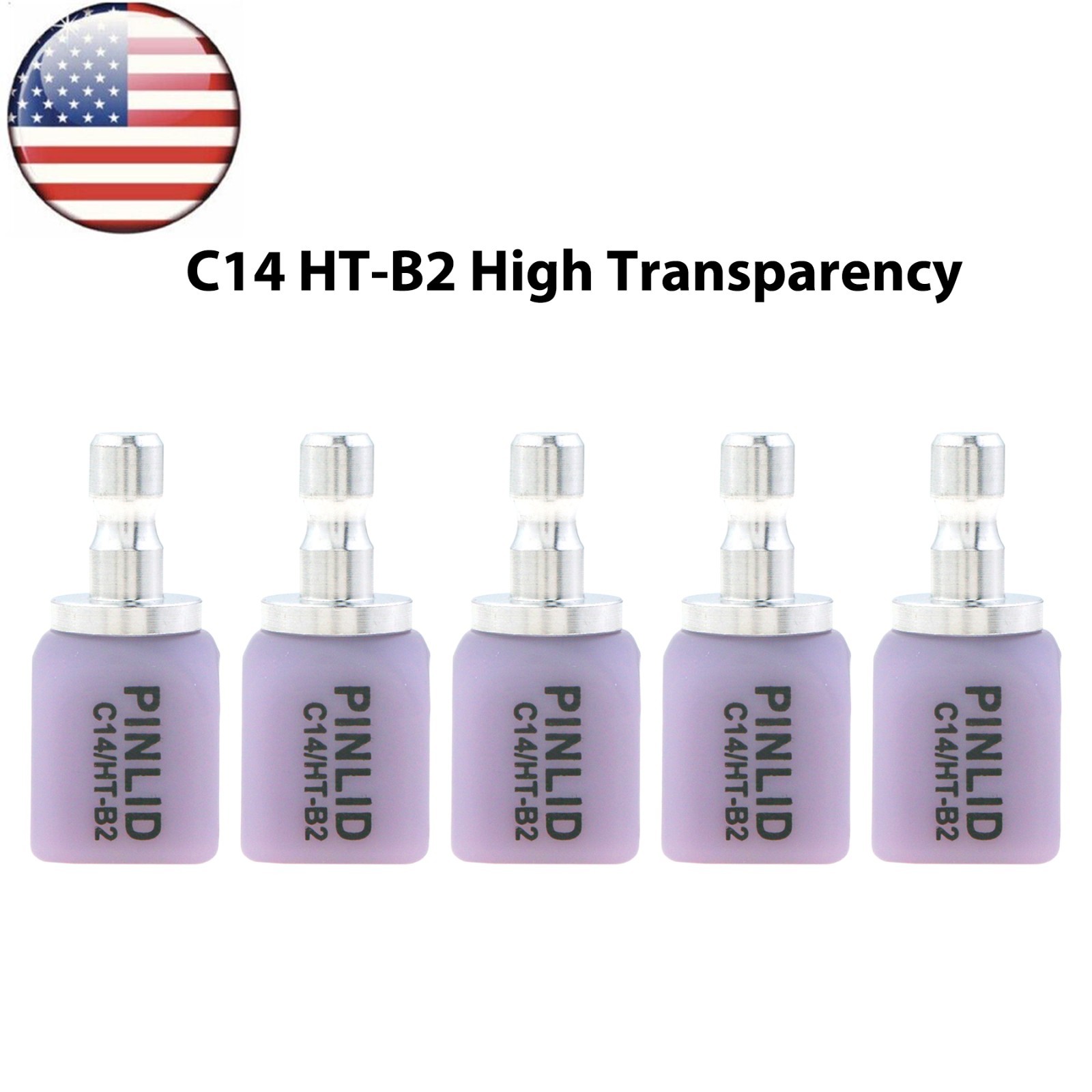 US C14 Dental Emax Ceramic Blocks HT Lithium Disilicate Cerec CAD CAM 5Pcs/Box