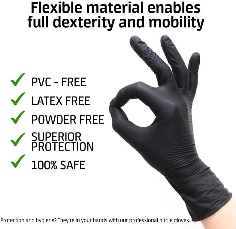 Ambidextrous Level 3 Nitrile Gloves – Professional Disposable for Sensitive Skin
