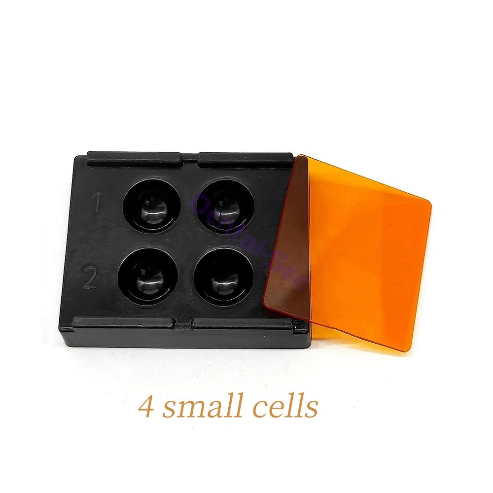 4 Hole Dental Mixing Well with Light Blocking Lid Adhesive Bonding Storage Tray