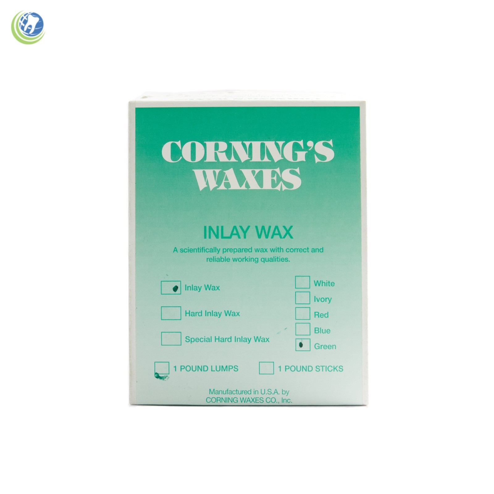 DENTAL LAB INLAY WAX HARD LUMP GREEN GOLD CASTING IMPRESSION 1LB CROWN BRIDGE