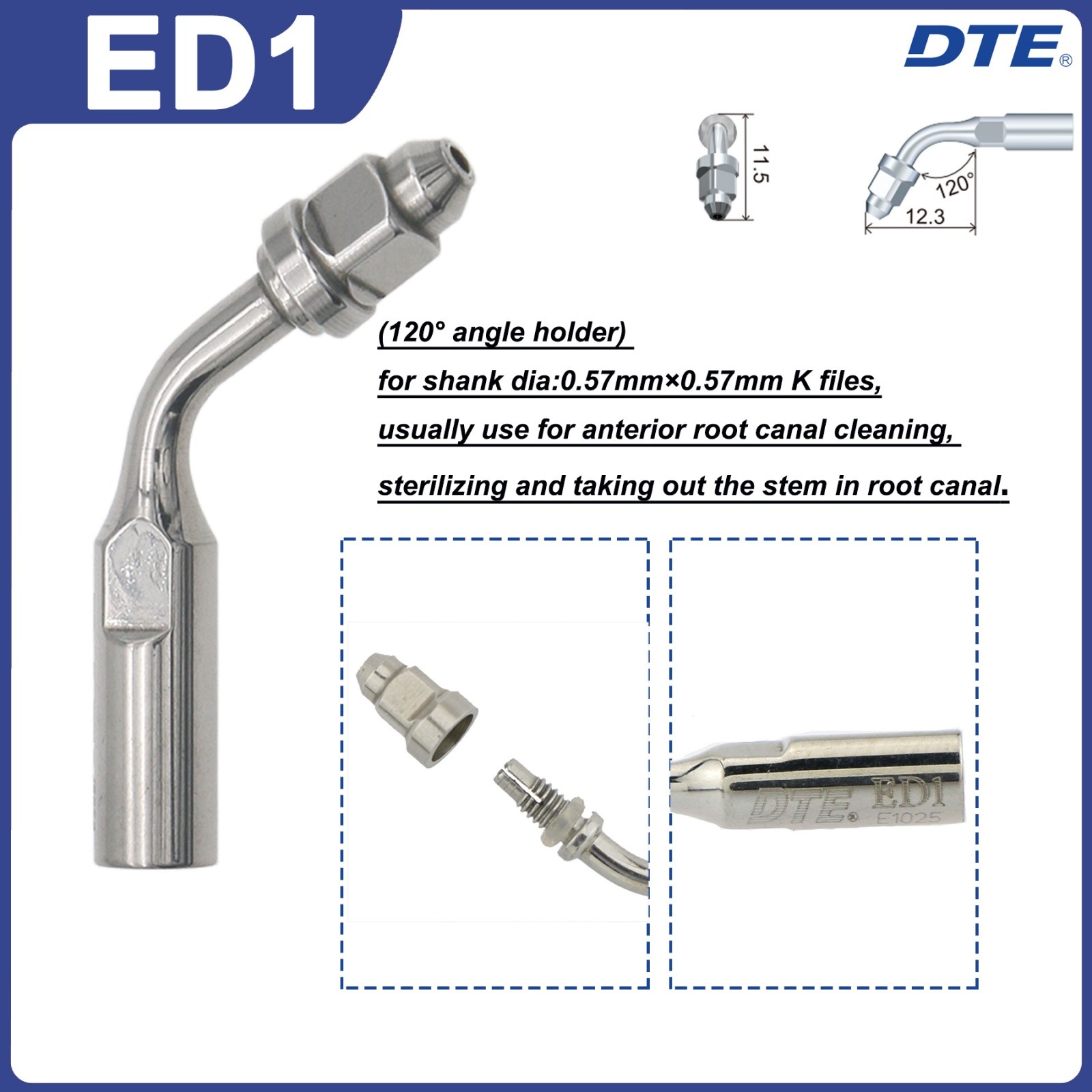 Woodpecker DTE Dental Ultrasonic Scaler Tips ED Endo Tips Fit NSK SATELEC ACTEON