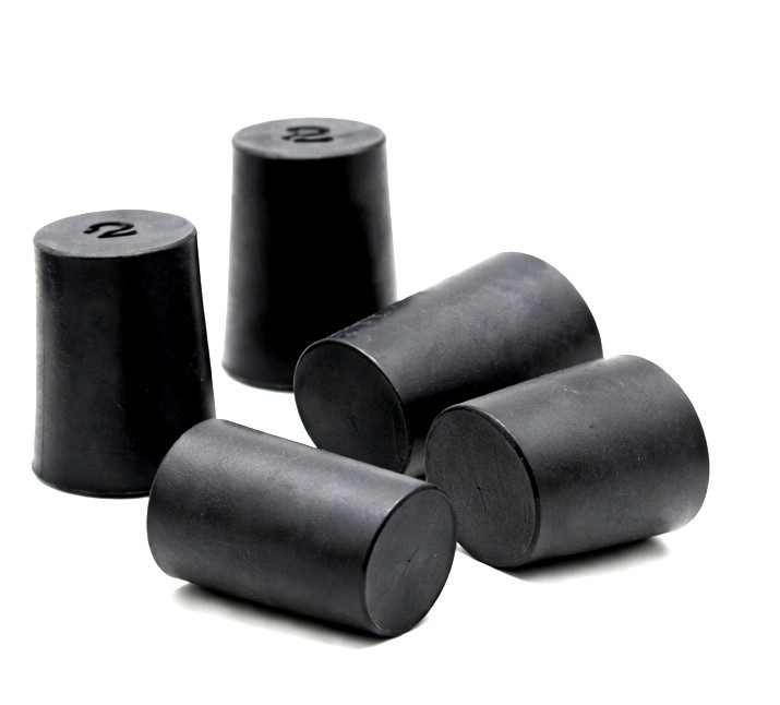 #2 Solid Rubber Stoppers Tapered Plug Bung Cork 1 Hole Fits 5/8″ to 25/32″ ID