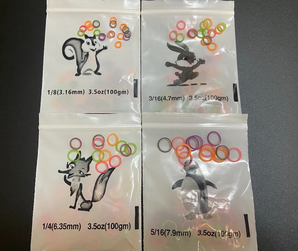 Dental Orthodontic Rubber Bands Elastic Braces 2.5/3.5/4.5/6.5oz Colorful