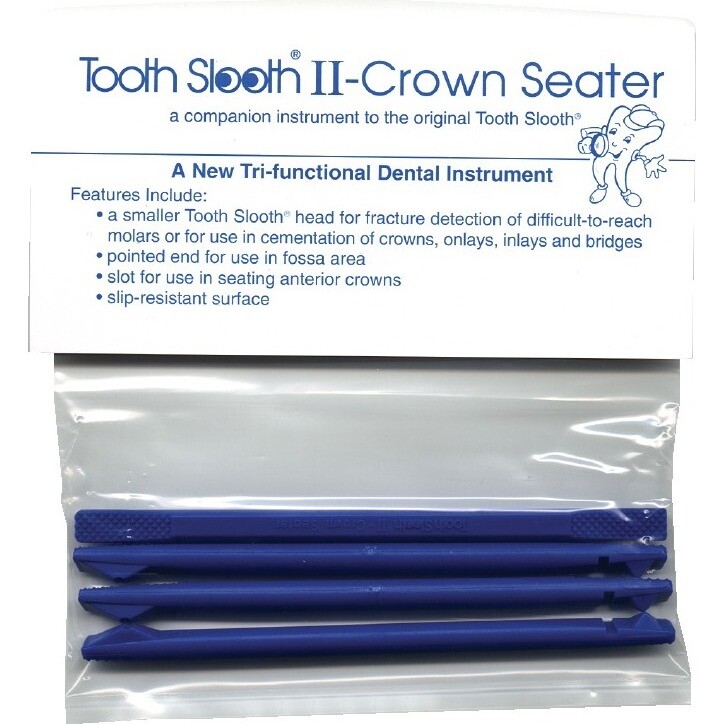Tooth Slooth II Dental Teeth Crown Seater, Blue 4/Pk. for Small Mouths