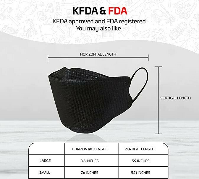 Happy Life Adults & Kids KF94 BLACK Face Mask [ Made in Korea ] Medical Good Day