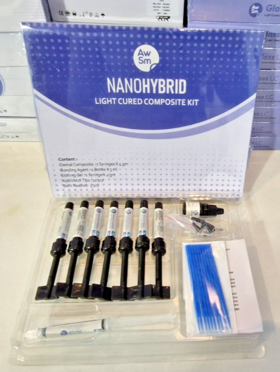 AWSM Nano Hybrid Light Cured Dental Composite Kit ( Free Ship )