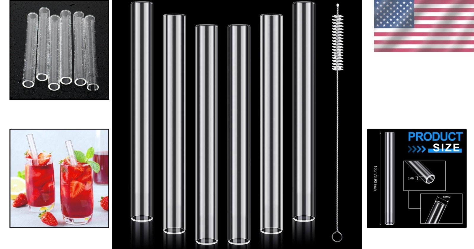 High Transparency Borosilicate Glass Tubes – 12mm OD for Laboratory and DIY