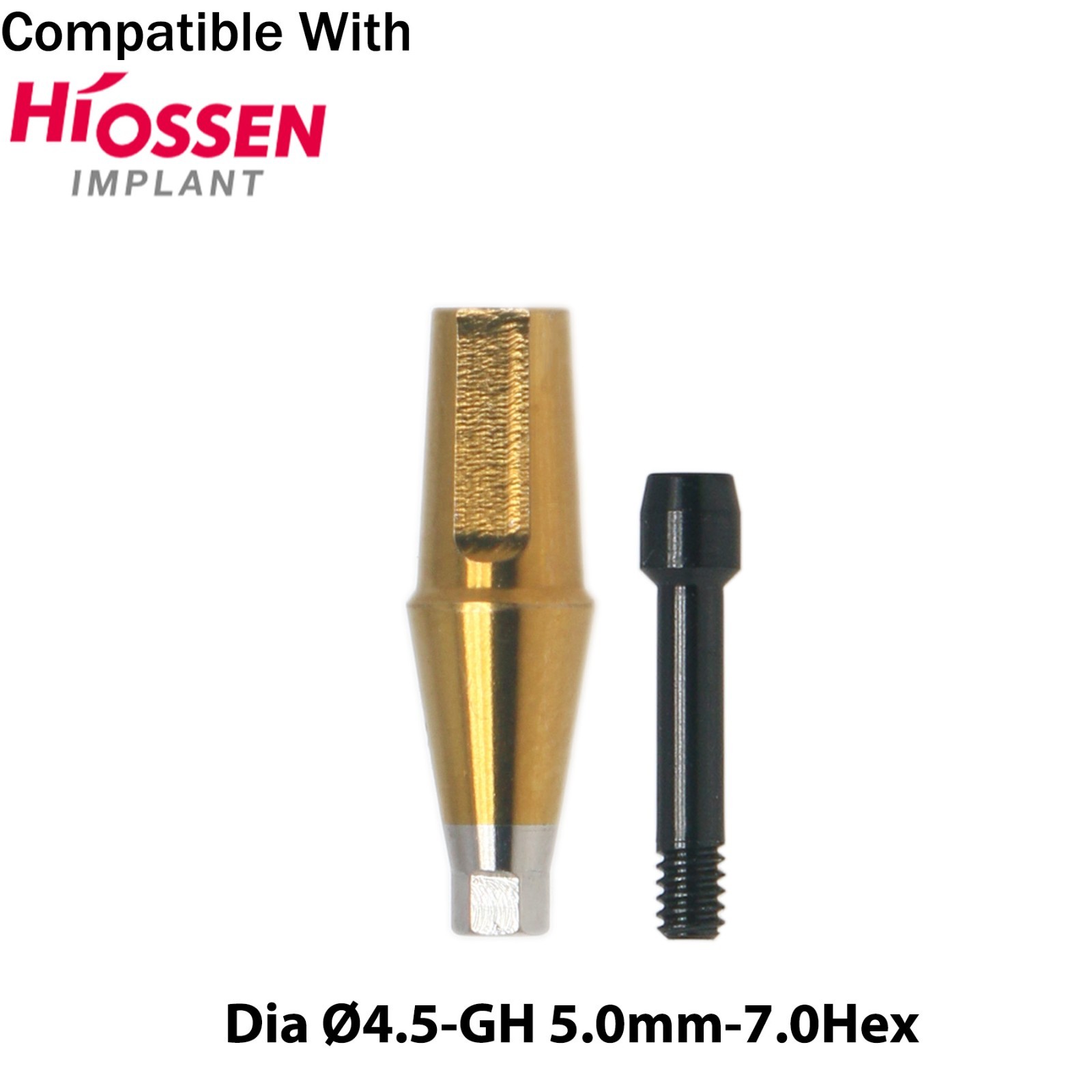Titanium Straight Transfer Abutment Compatible with Osstem Hiossen Mini/Regular