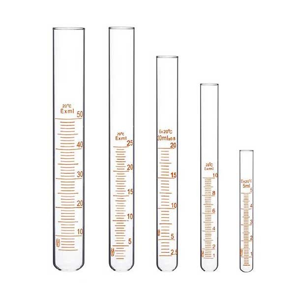 5ml-100ml Round-bottomed Glass Tube High Temperature Sample Container with Scale