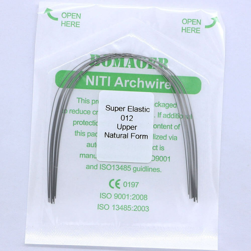 100 Packs Dental Ortho Niti Super Elastic Round Arch Wire Nature Form 012 Upper