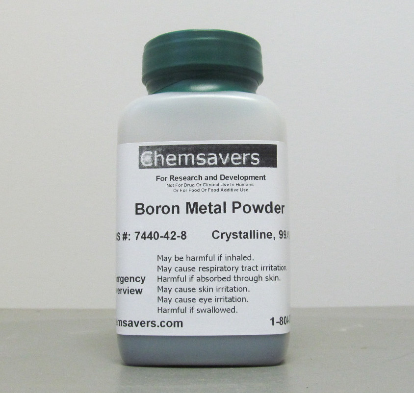 Boron Metal, Powder 200 mesh, Amorphous & Crystalline, 99.999% (MB), 1g