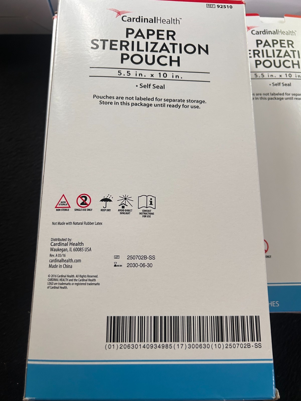 1600 Sterilization Pouch Instrument Sterile Self Seal 5.5″ x 10″ Cardinal Health