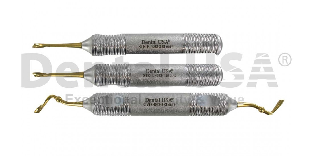 Dental USA POWER FLEX TWIST PERIOTOME / ELEVATOR 3.7mm WIDTH ± 5 % SET OF 3