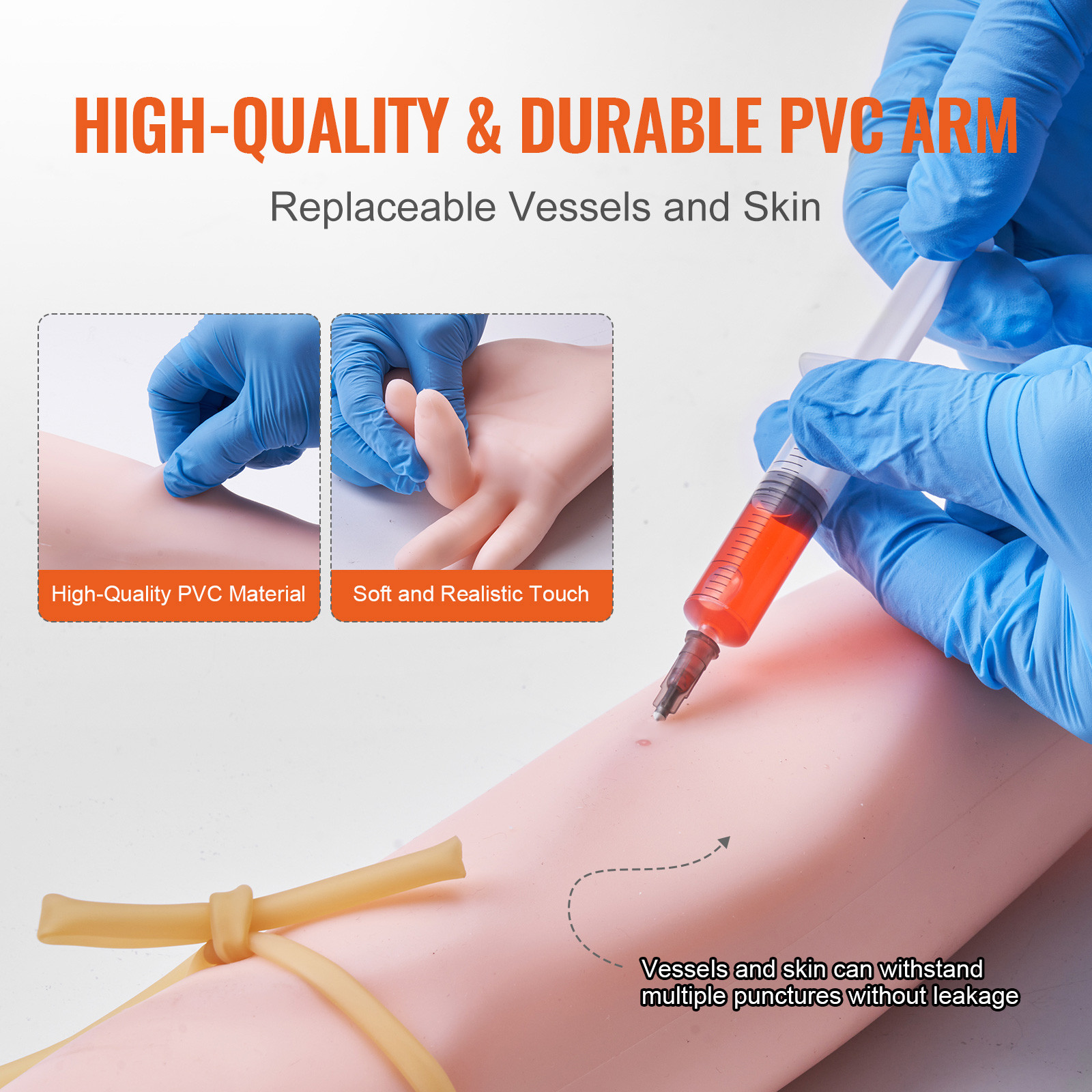 VEVOR IV Practice Kit Phlebotomy Venipuncture Practice Arm for Students Nurses