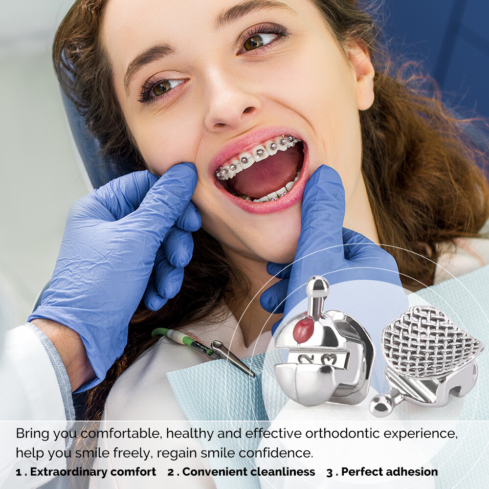Dental Orthodontic Round Niti Arch Wires Super Elastic / Metal Brackets Braces