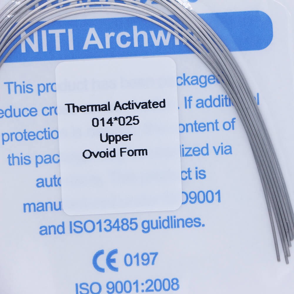30×Dental Orthodontic Niti Thermal Activated Rectangular Arch Wires 14×25 Upper