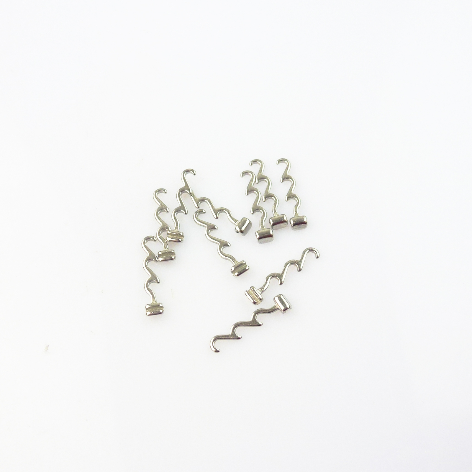 10pc Dental Stops Orthodontic Crimpable Hooks Short/Long/Left Cross tubes Braces