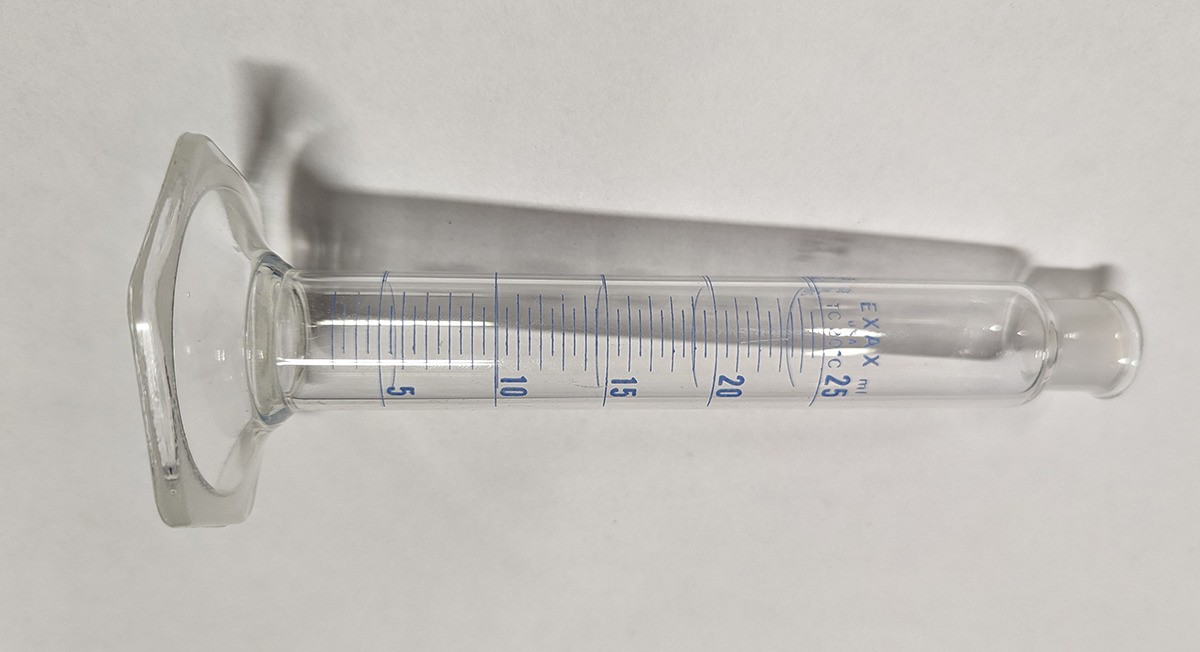 Kimble EXAX 25mL Graduated Mixing Cylinder Calibrated TC, ST13 – 20040