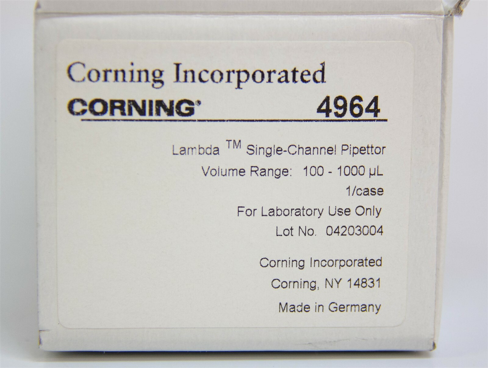 CORNING Lambda 4964 100-1000ul Pipette & VWR 821 5-50ul Micropipette New 8380K