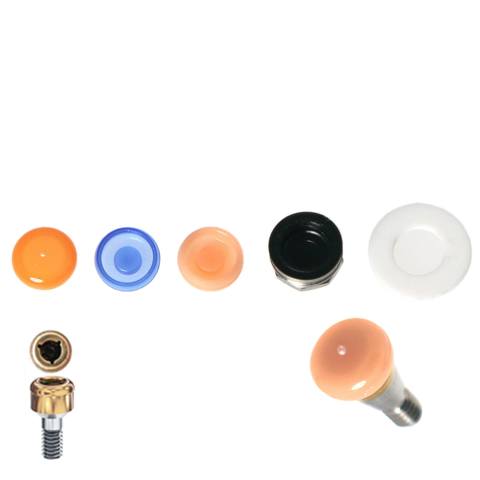 US Overdenture Implant Locator Abutment Retention Cap Inserts Set For Dental