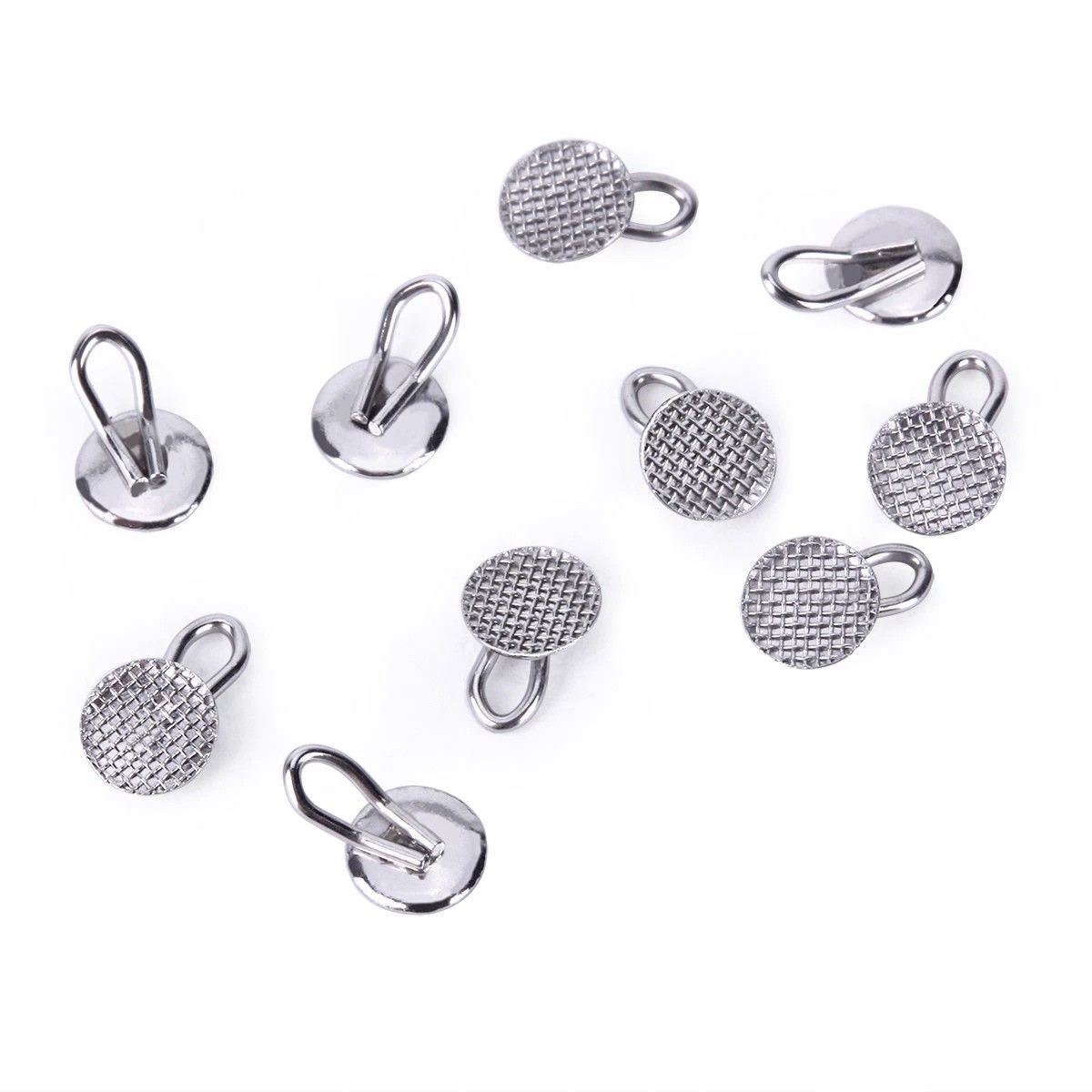 10pcs/bag Dental Orthodontic Lingual Buttons Bondable Round /Rectangular Base