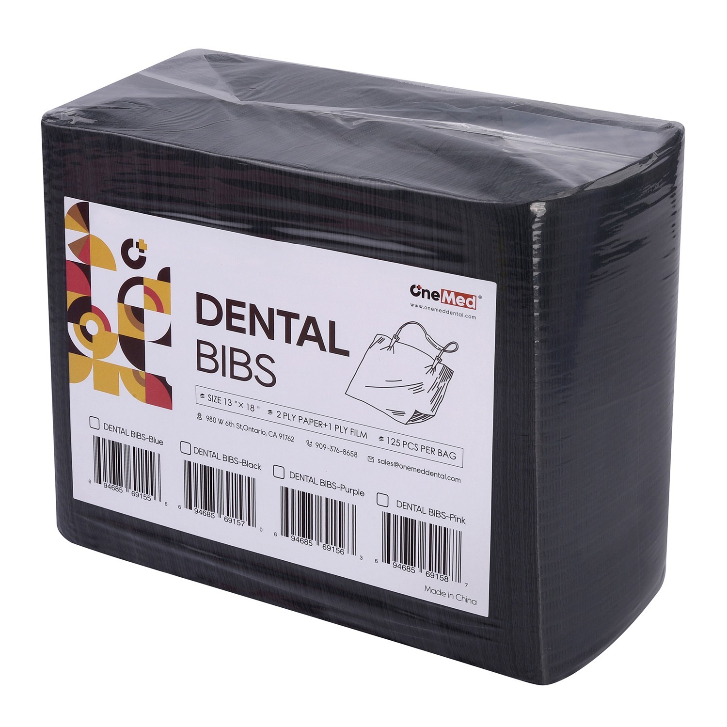 Black Disposable Dental Bibs Medical Tattoo Towels Waterproof 13″x18″ 125Pcs/Bag
