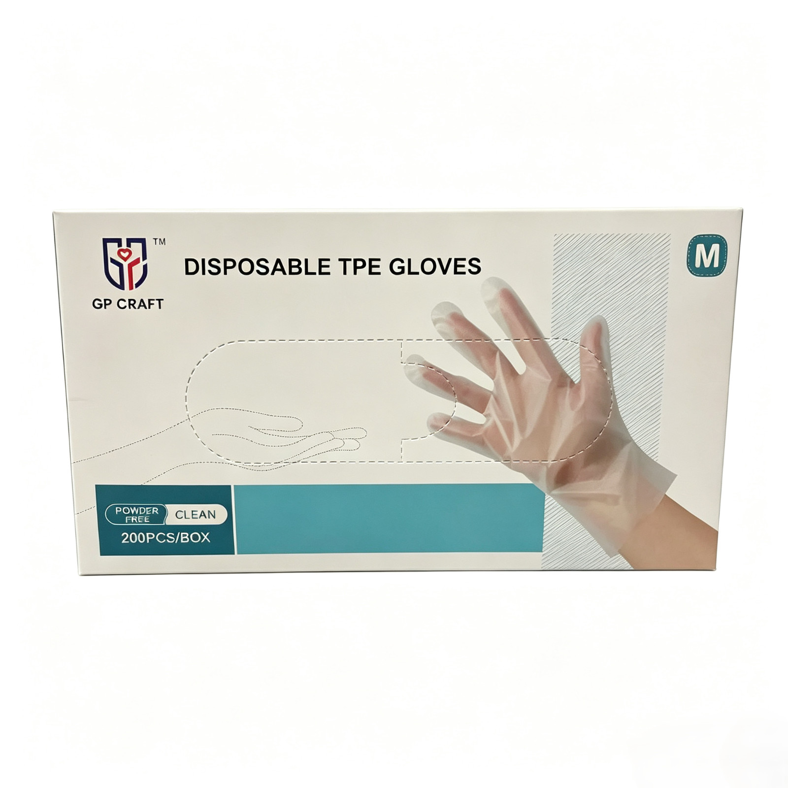 2000PCS Disposable TPE Gloves 10 Boxes Powder Free Latex Free Clear Food Service
