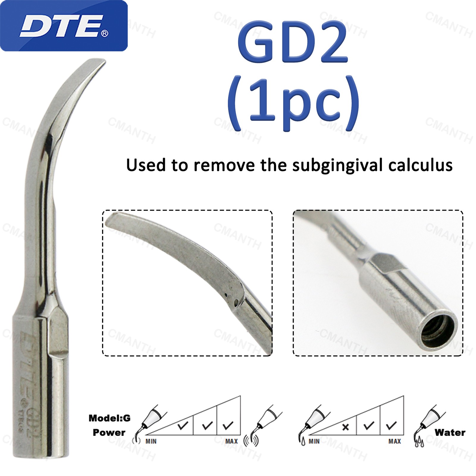 Woodpecker DTE Dental Ultrasonic Scaler Tips GD-Series Fit SATELEC ACTEON NSK