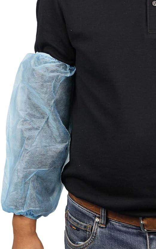 200PCS Disposable Blue Latex-free Non-woven Fabric Dust-proof Sleeves