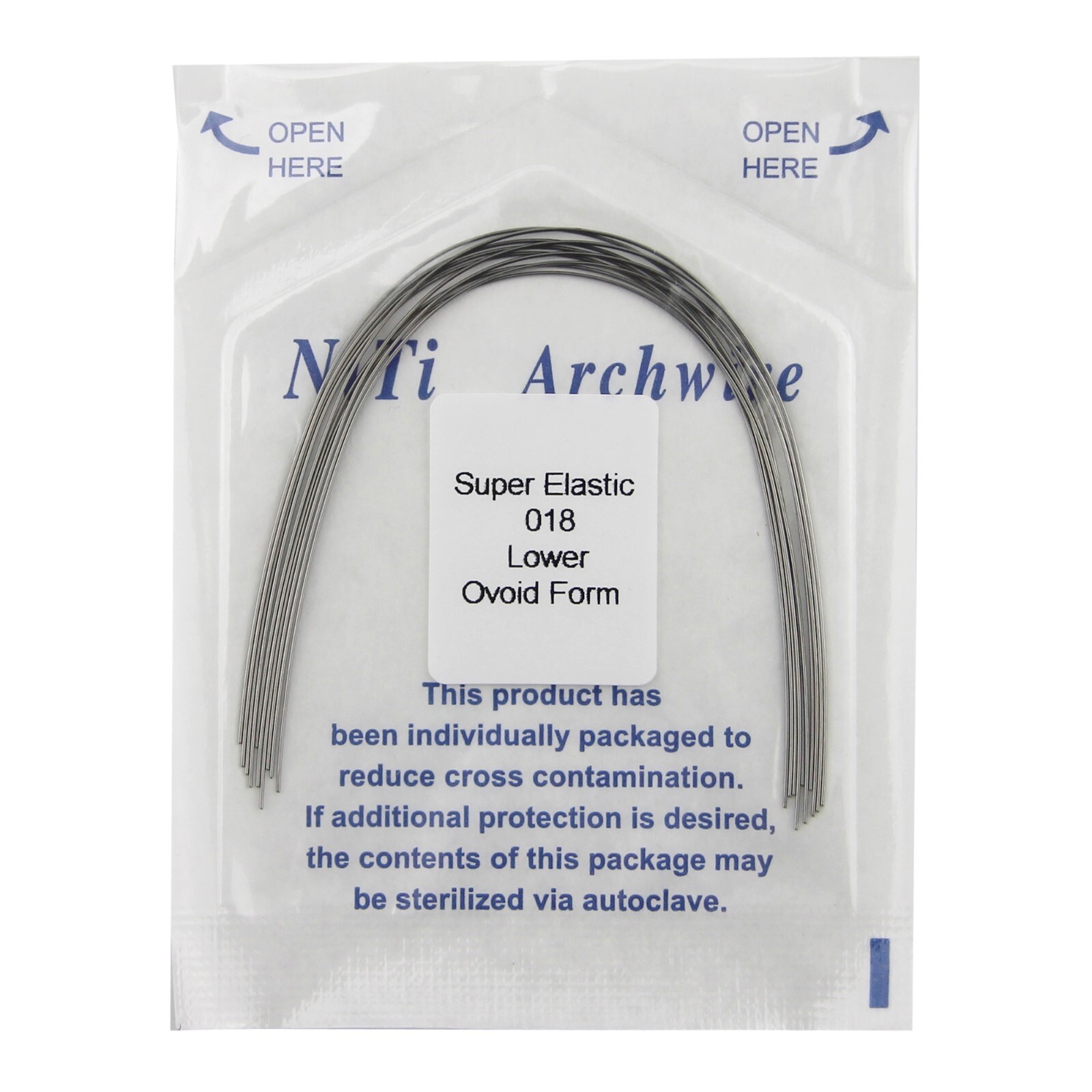 100Pcs Dental Orthodontic Arch Wire Super Elastic NiTi Round Ovoid Form 012-020
