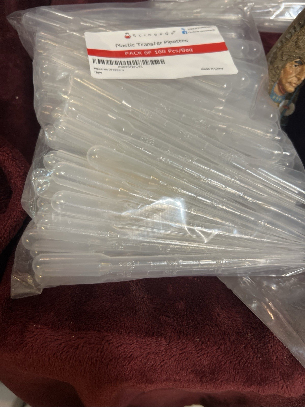 100 plastic transfer pipettes droppers graduated 3 ml 3ml Pasture (1758)