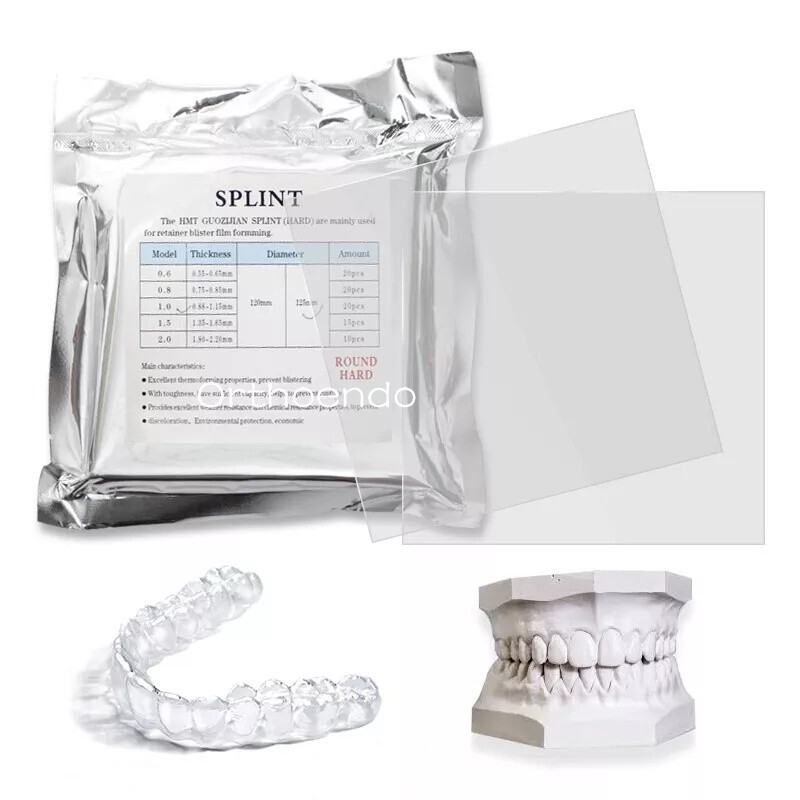 Dental Splint Thermoforming Plastic Material Vacuum Forming Hard 0.8mm/1.0/1.5mm