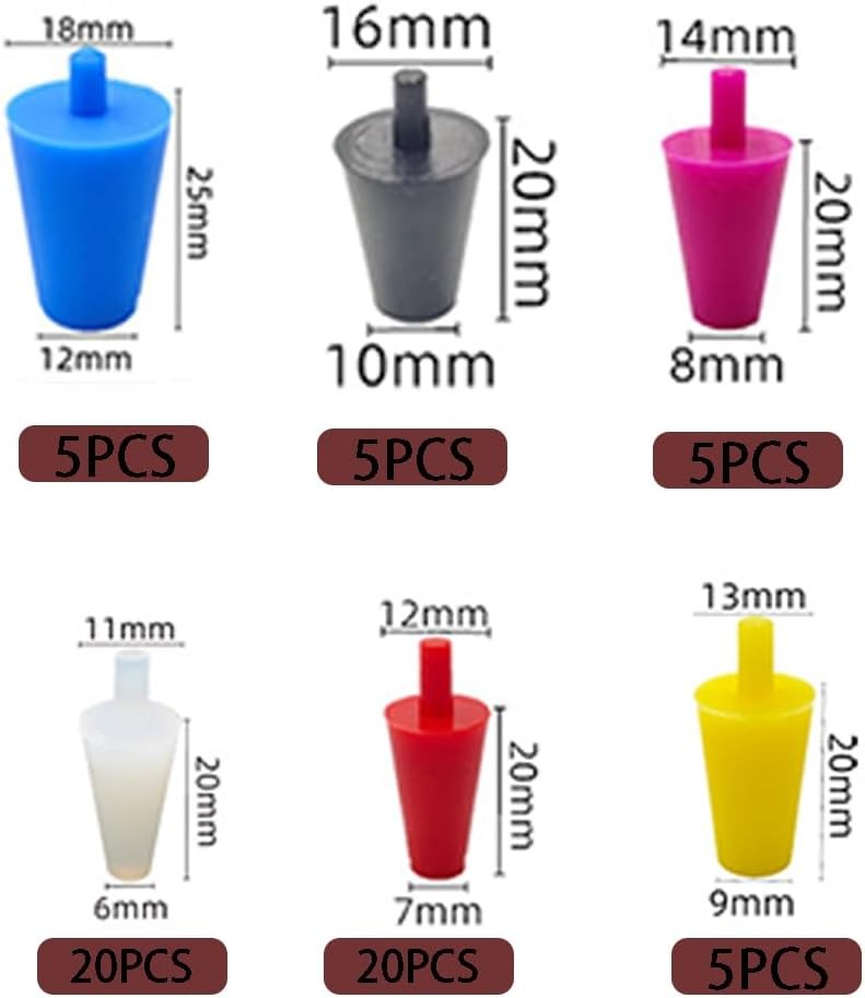 Silicone Plugs Rubber Stoppers 60 Pack Water Table Plant Pot Drain Hole Plugs Po