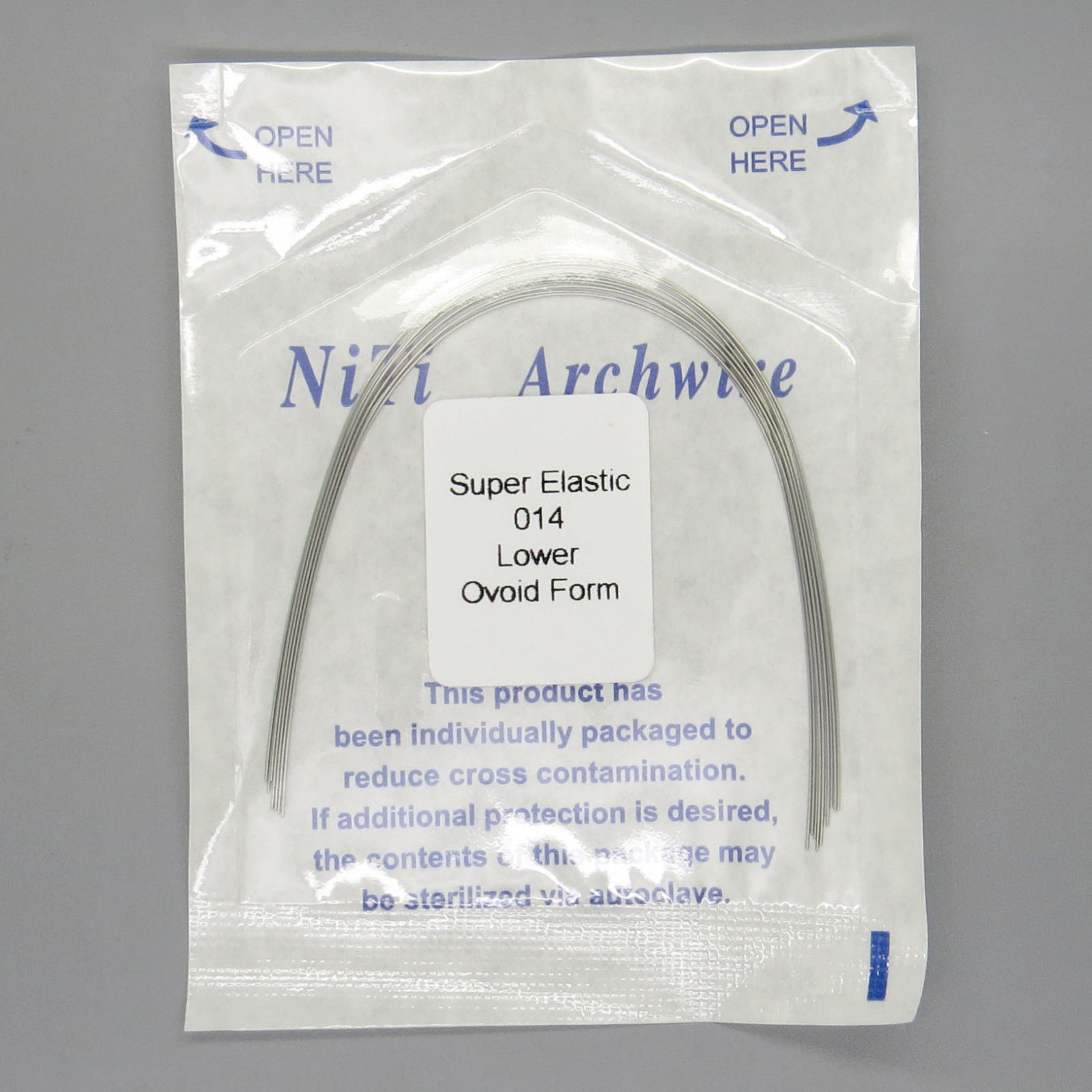 Dental Orthodontic Arch Wire Super Elastic Niti Round Ovoid Upper/Lower 012-020