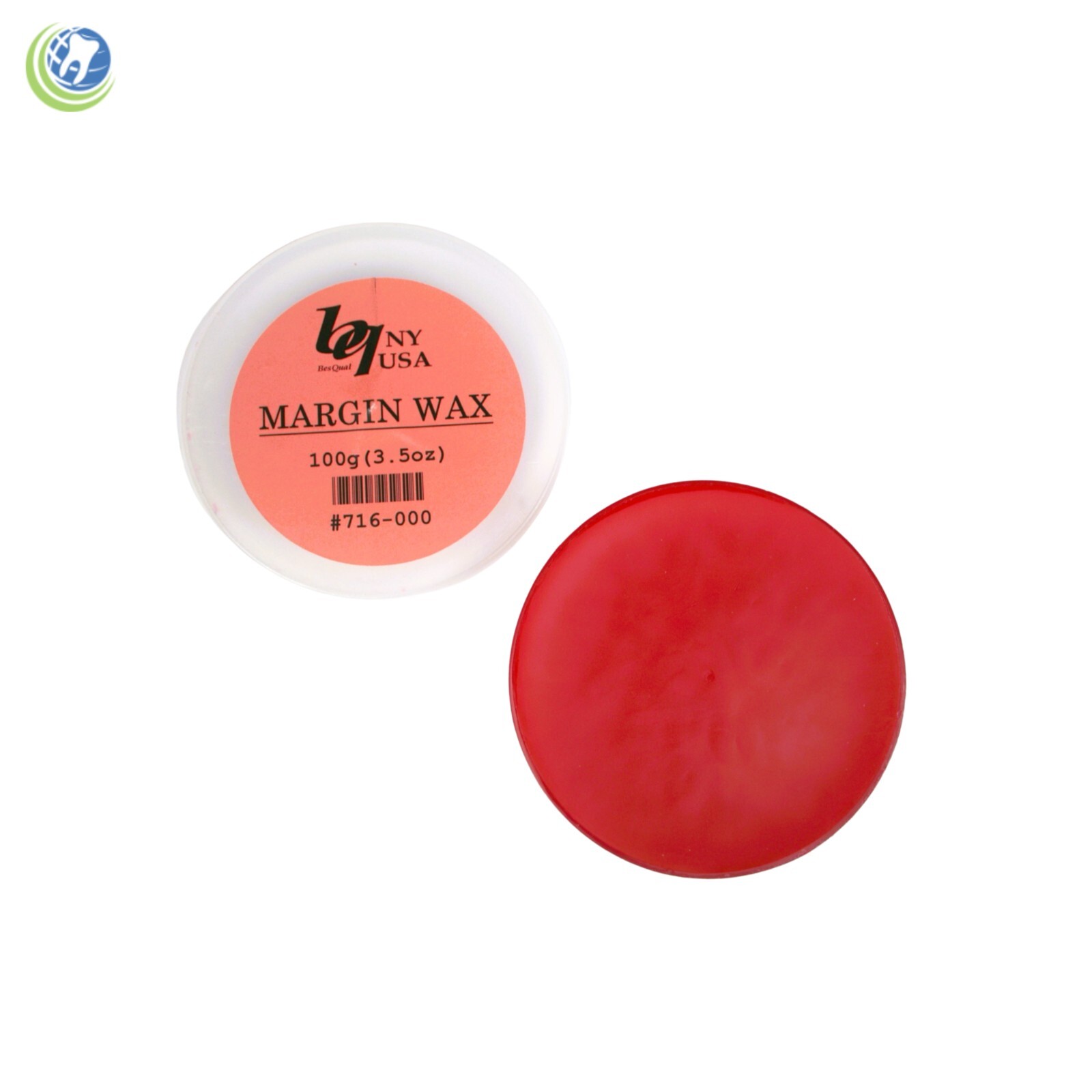 Dental Lab Margin Wax Red. Size: 3.82″ x 0.835″. Weight: 100g (3.5oz) Besqual