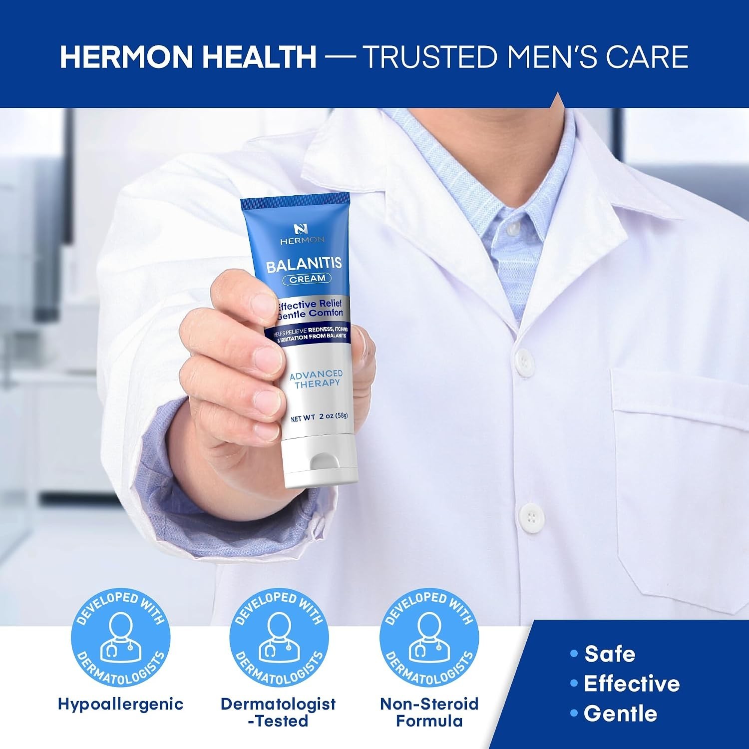 Balanitis Treatment for Men Relief Kit: Soothing Cream 2oz & Clotrimazole 1% …