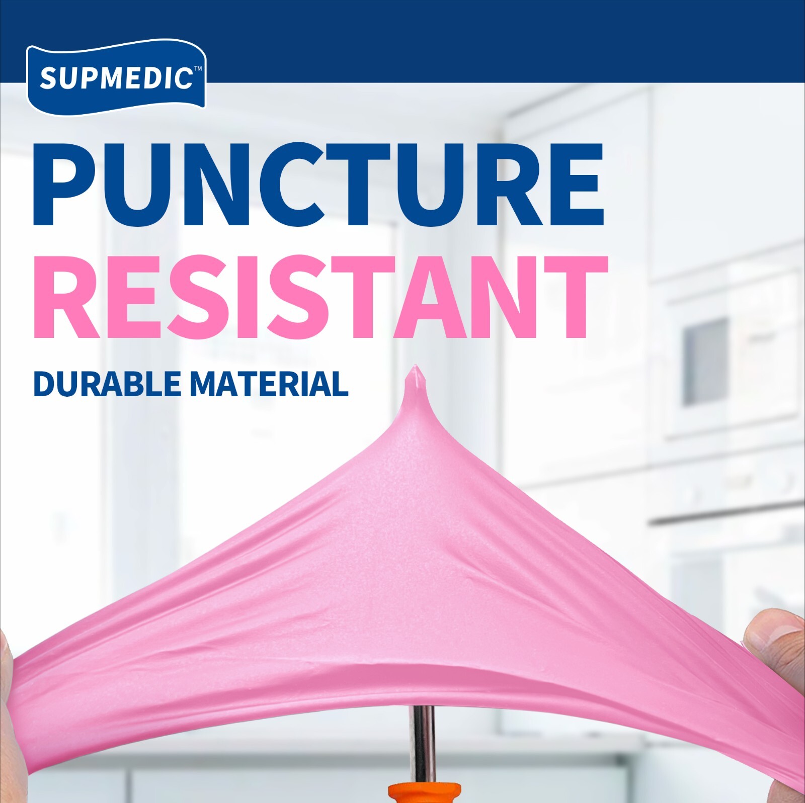 Disposable Nitrile Exam Gloves Powder-Free Food-Safe Cleaning Glove, Pink