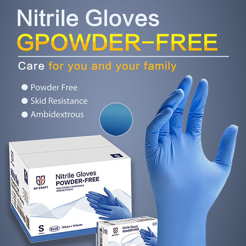GP Craft Disposable Medical Grade Nitrile 3.5mil Blue XS Glove Latex Free 100pcs