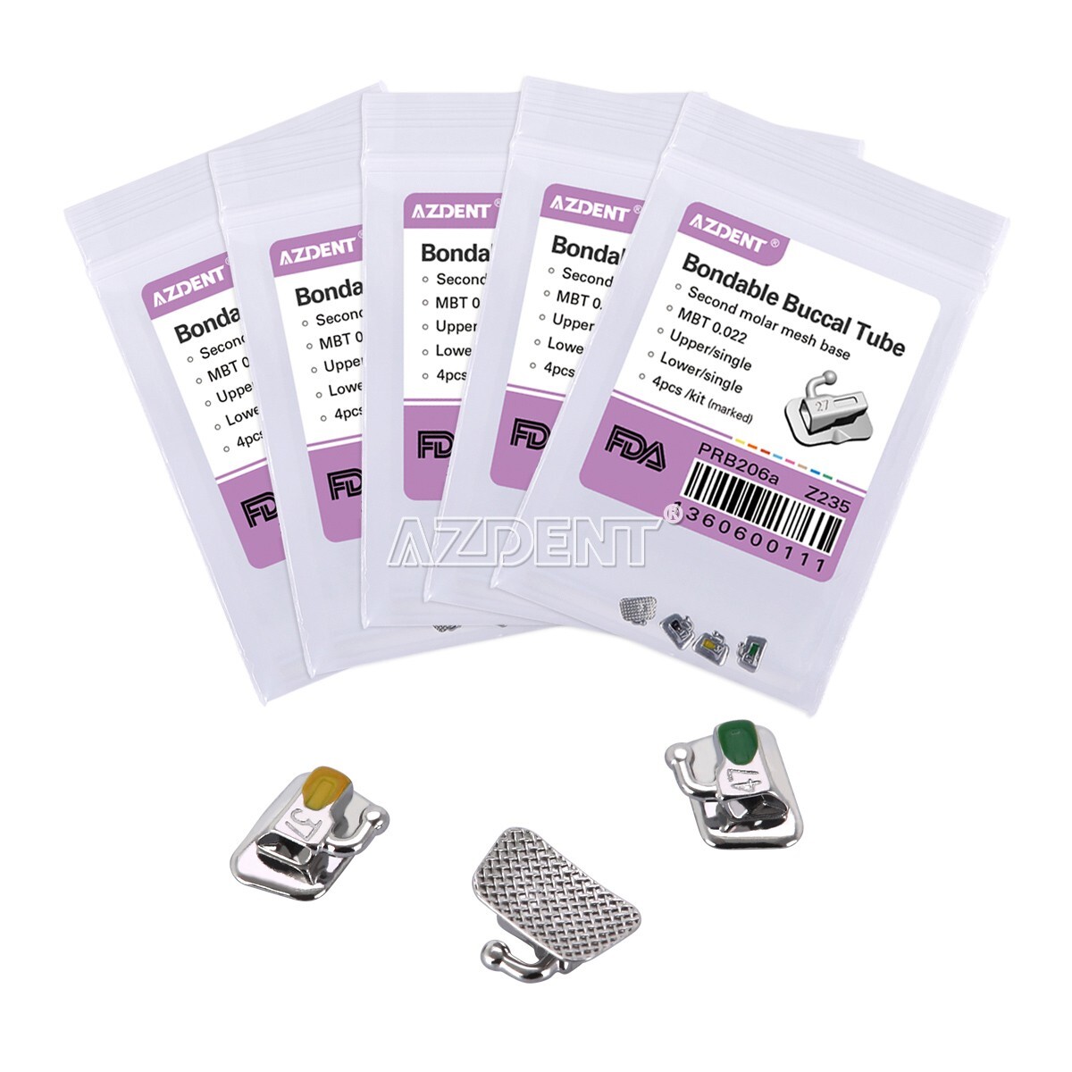 AZDENT Dental Ortho Buccal Tubes 1st/2nd Molar Tube Roth/MBT/ Edgewise 022/018