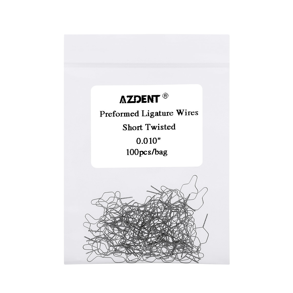 Dental Orthodontic Preformed Wire Metal Ligature Ties Short Long Twist 010 12 14