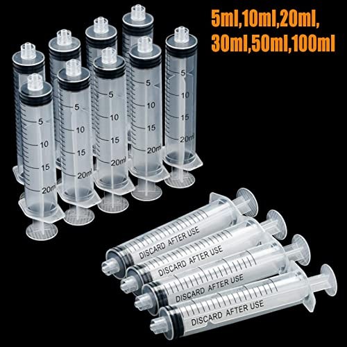 20 Pack 3ml Plastic Syringe Luer Lock With Measurement 3ML 20PCS, transparent
