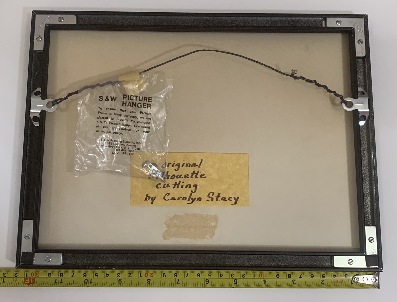 Dentist Office Picture Silhouette Cutting Paper Artwork Original Signed & Framed