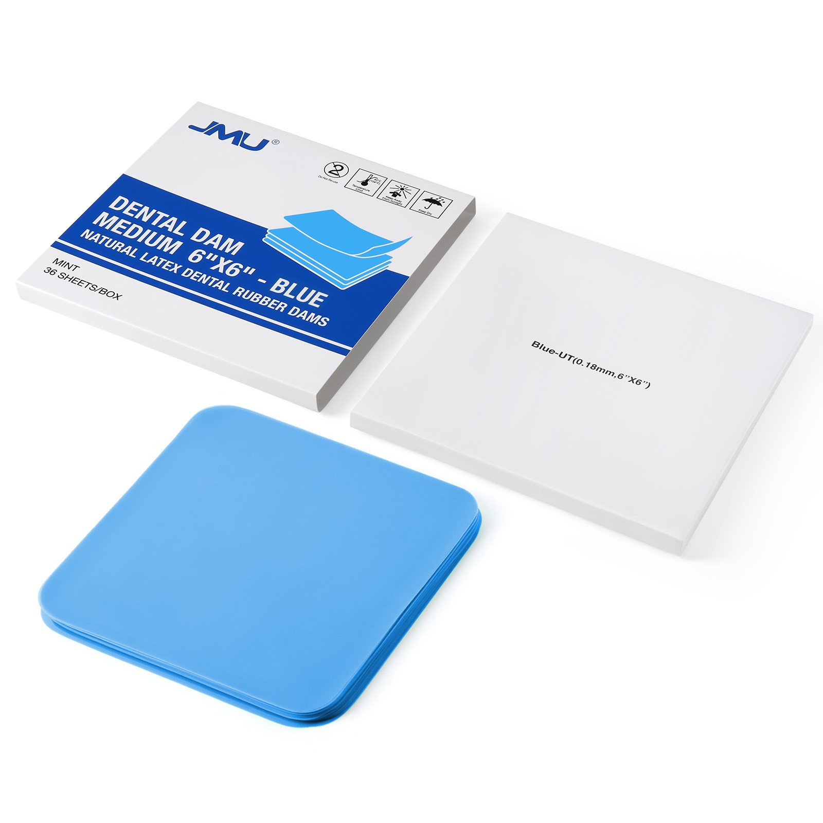 JMU Dental Rubber Dam Natural Latex Dental DIFFERENT COLORFUL 36 Sheets/Box