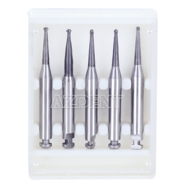 5Pcs/Box AZDENT Dental Lab Clinic Low Speed RA (Right Angle) Tungsten Steel Burs