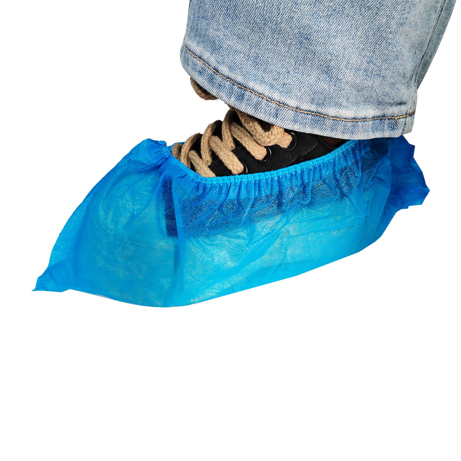 100pcs Disposable Non-woven Shoe Covers Indoors Office Blue Easy Shoe Covers
