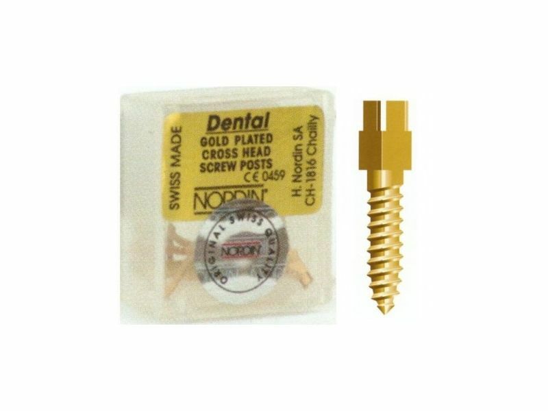 NORDIN Dental Gold Plated Screw Post ORIGINAL All Sizes Refill of 24 posts
