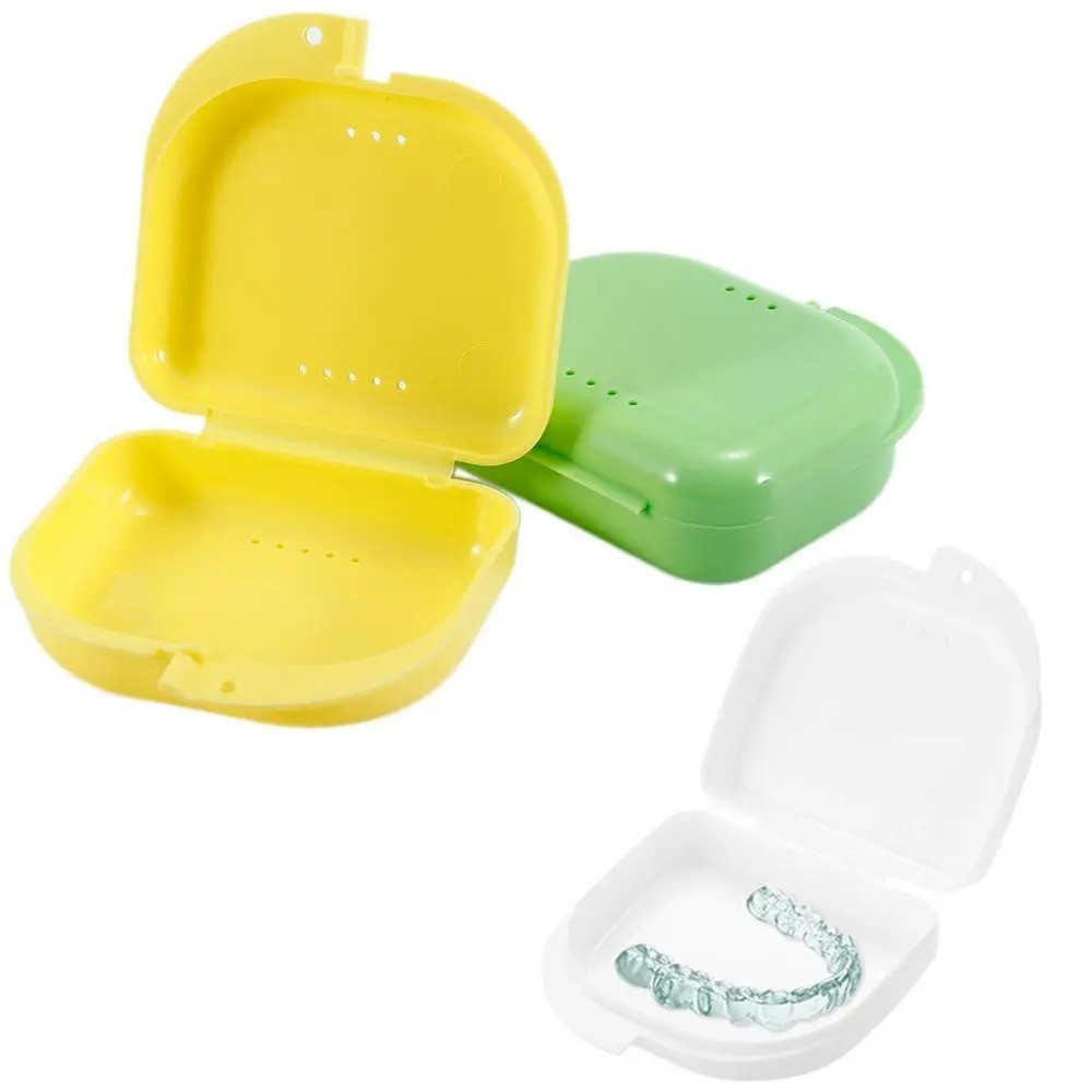 Retainer Case Mouth Guard Case Denture Box Dental Appliance Holder Portable