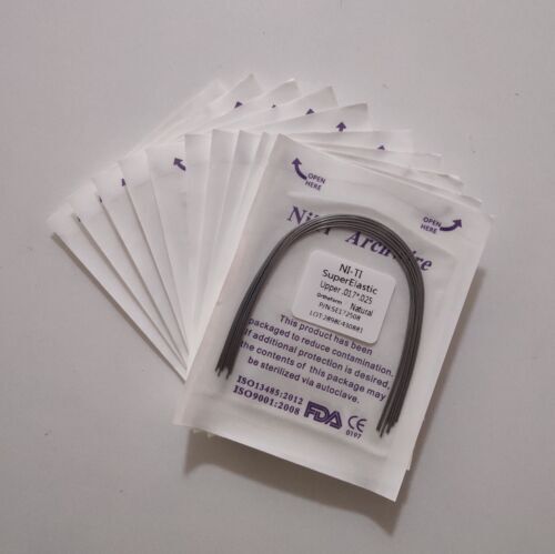 10Bags Dental Ortho Niti Super Elastic Ovoid/Natural Rectangular/Round Arch Wire