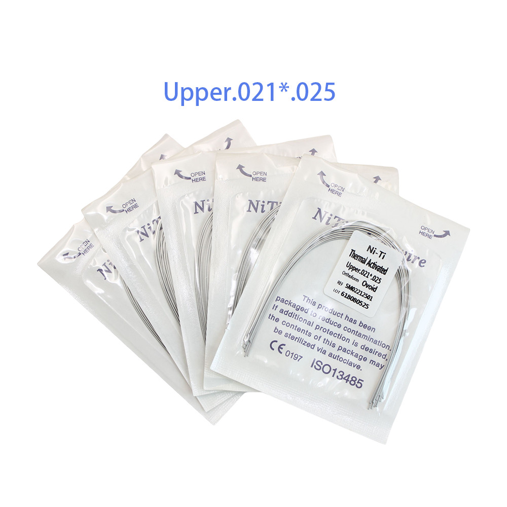 Dental Ortho Heat Thermal Activated Niti Rectangular Arch Wire Ovoid Form