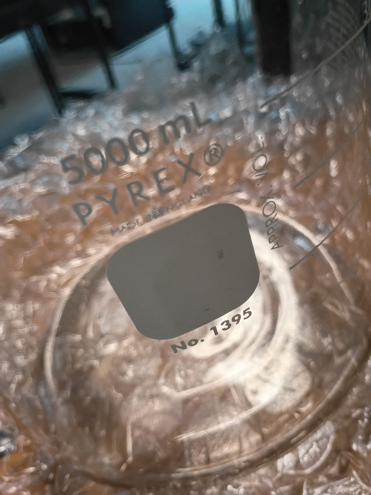 Corning Graduated Media Storage Bottle 5000ml GL-45 Screw Cap 1395-5L Pyrex